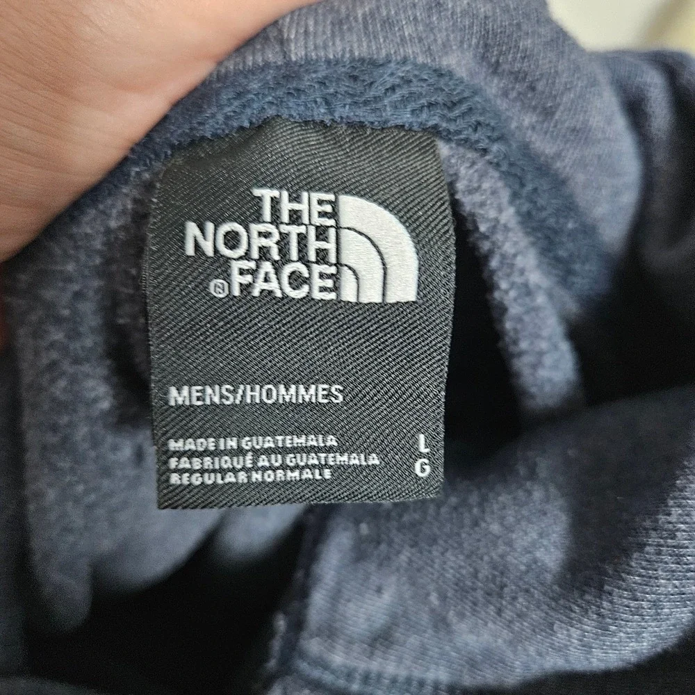 The‎ North Face Hoodie Mens Large Blue Half Dome Logo Pullover Fleece Sweatshirt